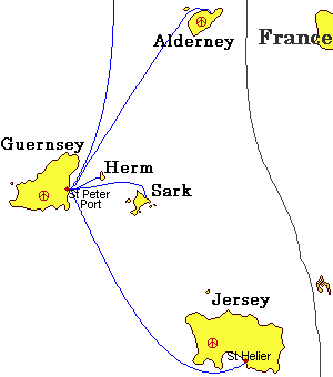 Channeｌ Islands Map