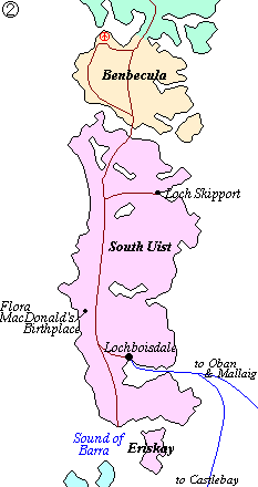 Isle of South Uist & Benbecula map