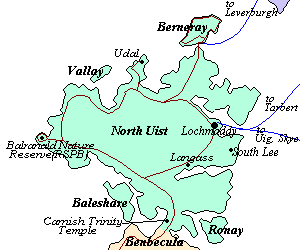 Isle of North Uist map