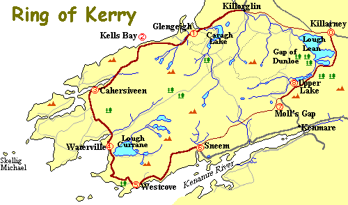 Ring Of Kerry map