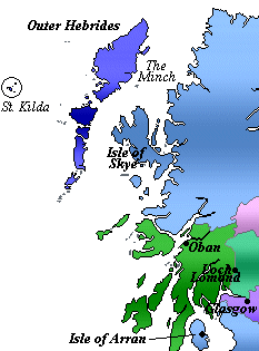 Western Scotland map