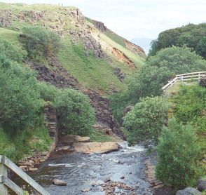 the End of River Lealt;into Lealt Waterfalls
