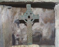 a cross at Iona Abbey Cloister