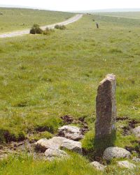Boundary stones on the beside of Two Moors Way